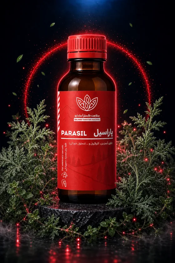 پاراسیل روی سکوی سنگی در کنارِ گیاهِ درمنه